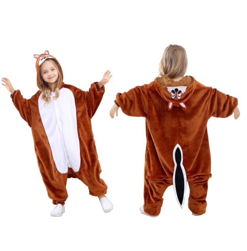 Animal Onesie Animal Pajamas Kids costumes Party wear Kids Chipmunk