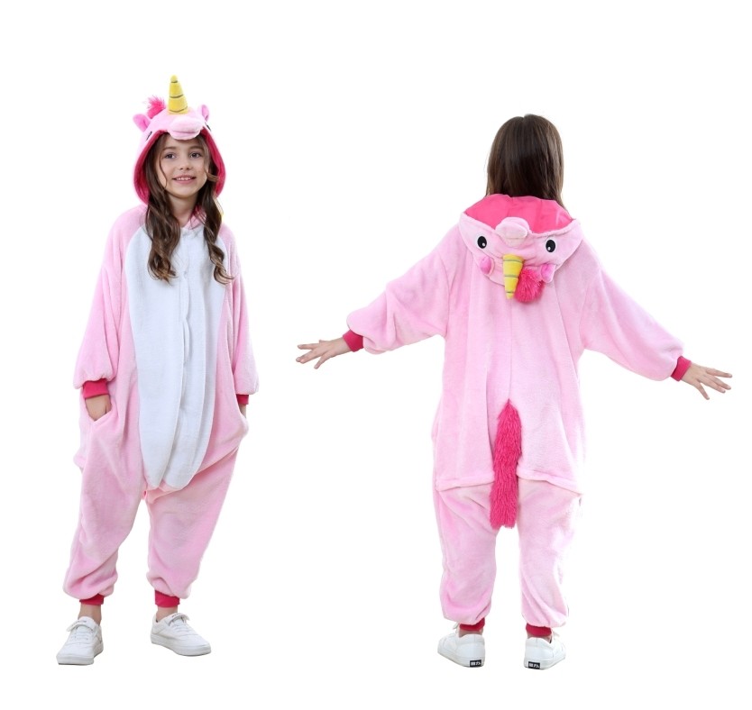 Animal Onesie Animal Pajamas Kids costumes Party wear Kids Pink Unicorn