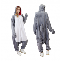 Animal Onesie Animal Pajamas Halloween costumes Adult Grey Shark